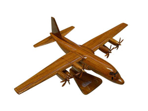 Lockheed Martin C130J Super Hercules Mahogany Wood Desktop Airplane Model