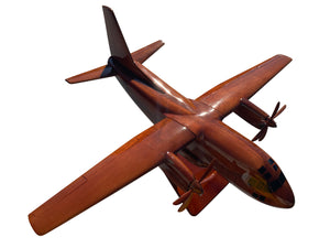 C27J Spartan Mahogany Wood Desktop Airplane Model