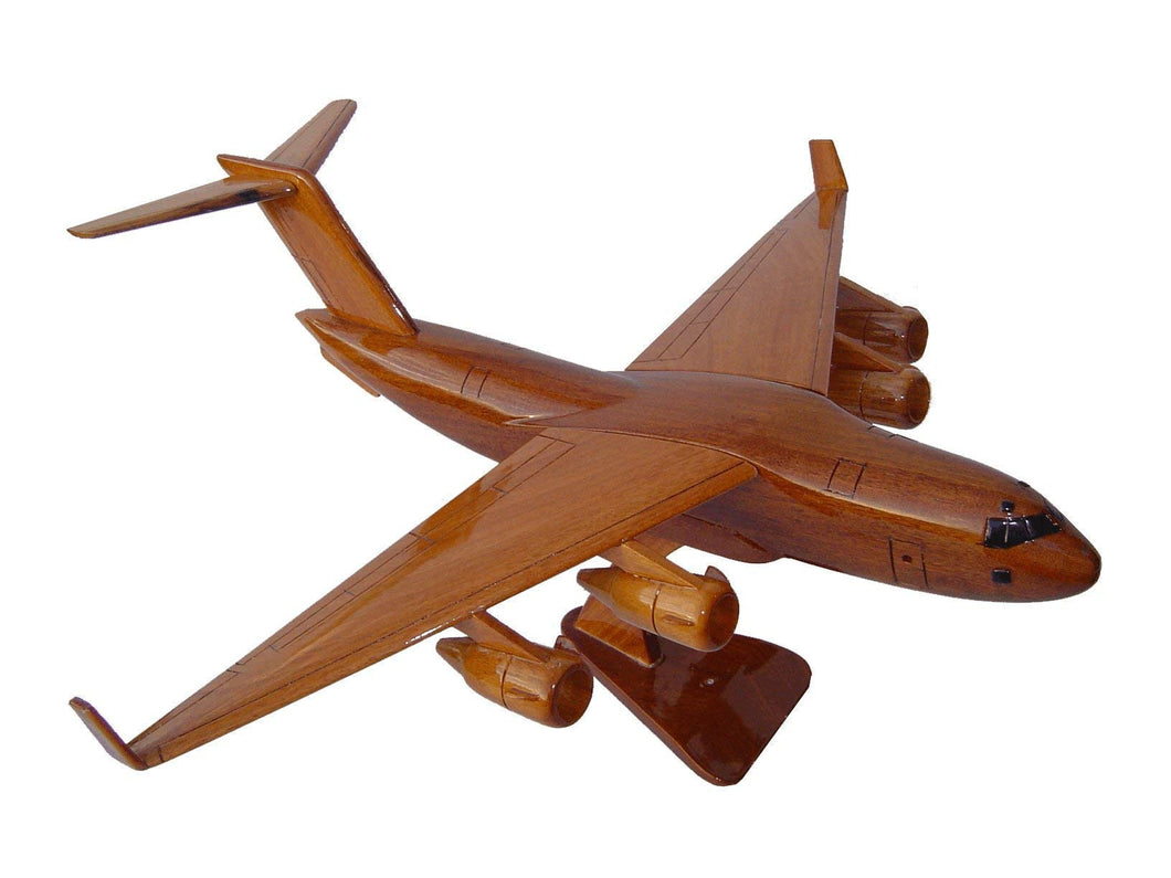 C17 Globemaster Mahogany Wood Desktop Airplane Model
