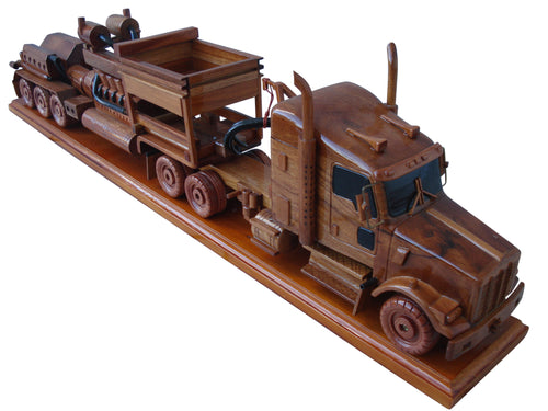 Calfrac Truck Mahogany Wood Desktop Model