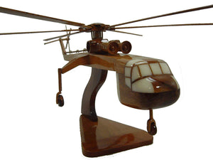 CH54 Tarhe Mahogany Wood Desktop Helicopter Model
