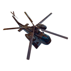 CH37 Mojave Mahogany Wood Desktop Helicopter Model