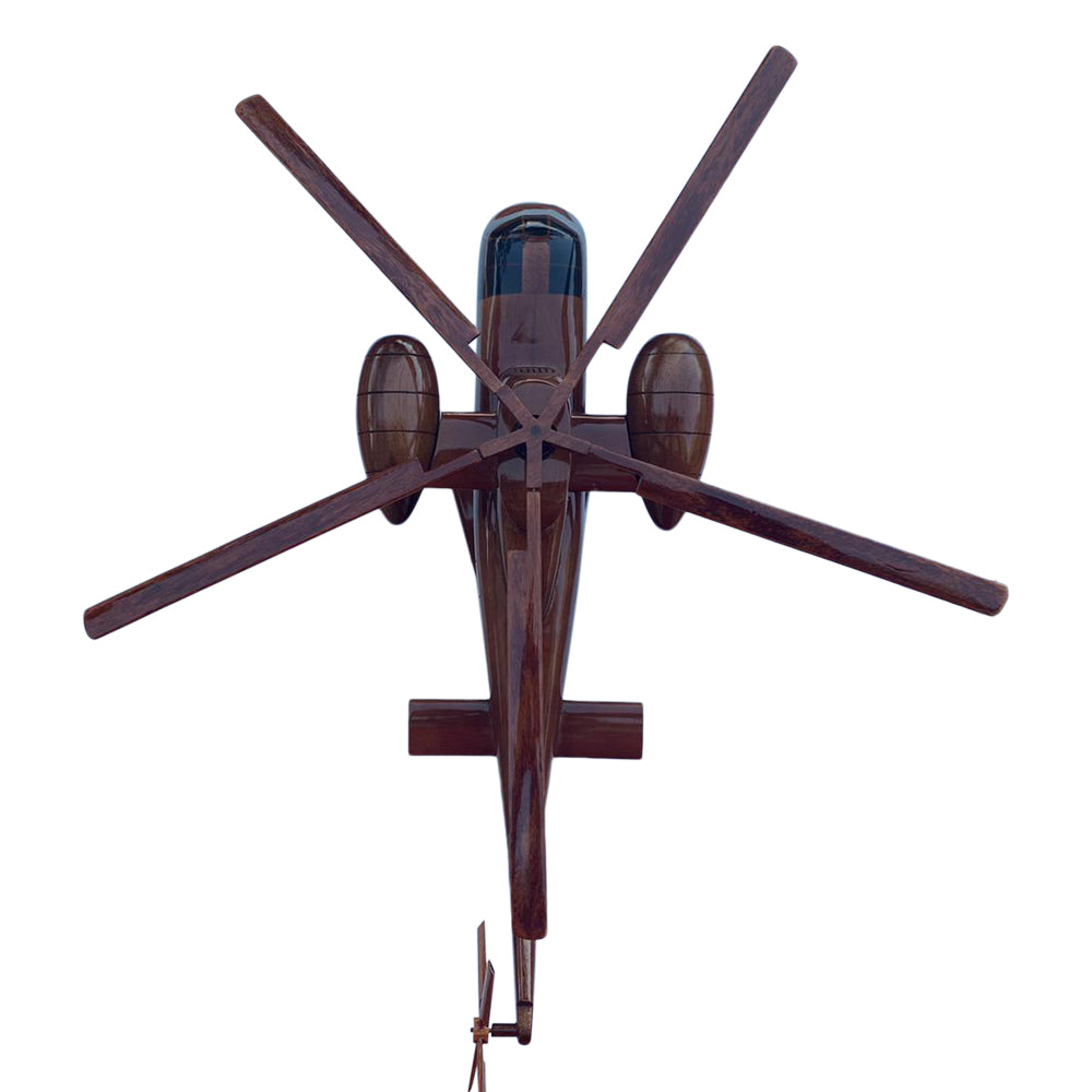 CH37 Mojave Mahogany Wood Desktop Helicopter Model