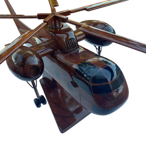 CH37 Mojave Mahogany Wood Desktop Helicopter Model