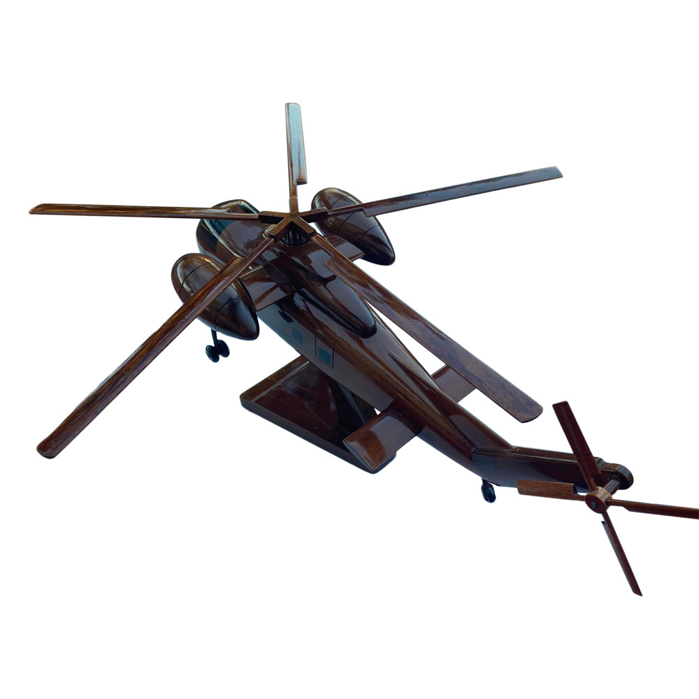 CH37 Mojave Mahogany Wood Desktop Helicopter Model