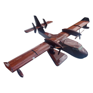 CL415 Canadair Mahogany Wood Desktop Airplane Model