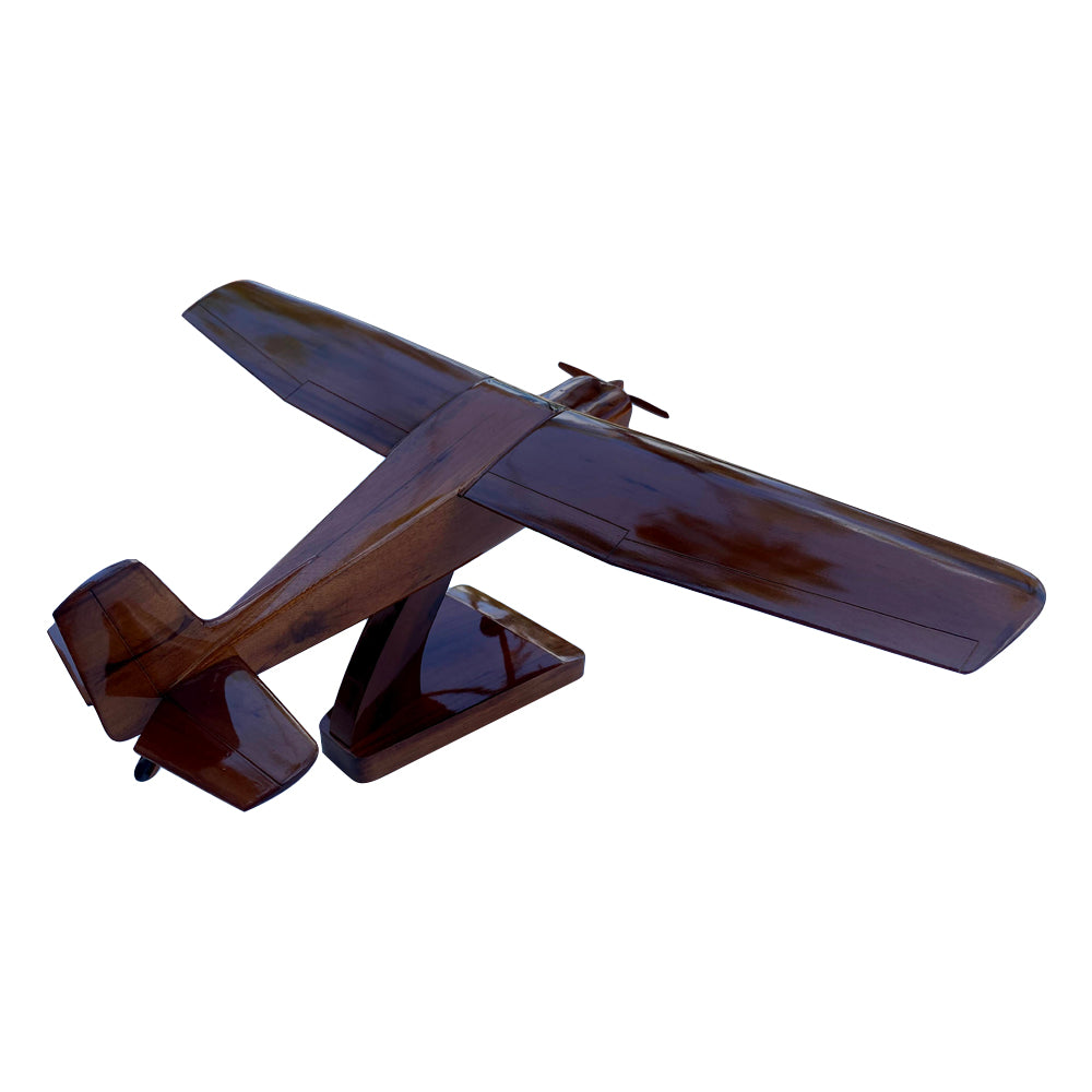 Cessna 150 Tailwheel Mahogany Wood Desktop Airplanes Model.