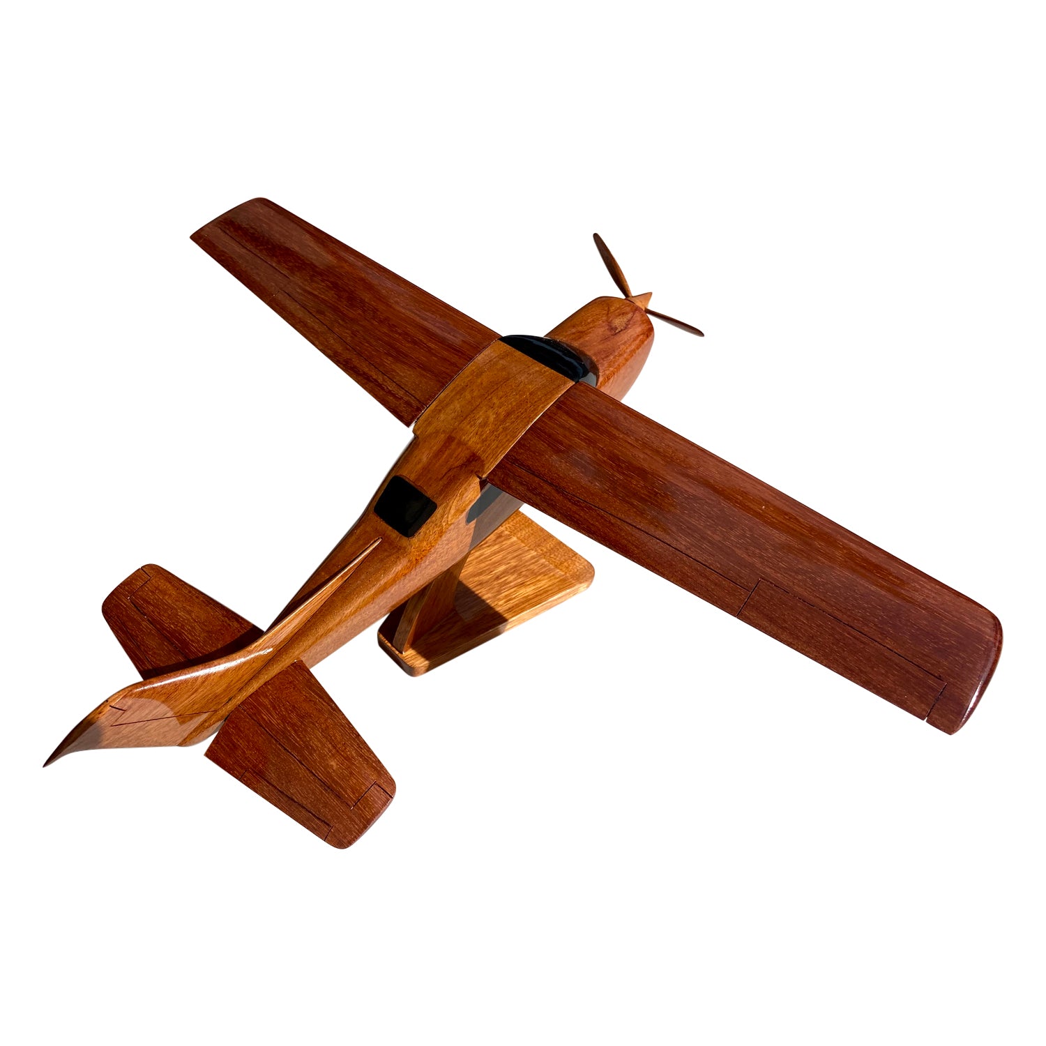 Cessna 210 Javelin Mahogany Wood Desktop Airplane Model