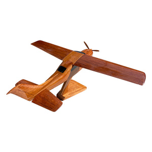 Cessna 210 Javelin Mahogany Wood Desktop Airplane Model
