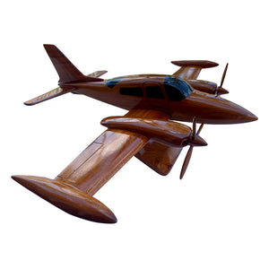 Cessna 310 Mahogany Wood Desktop Airplane Model