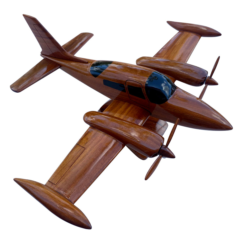 Cessna 310 Mahogany Wood Desktop Airplane Model