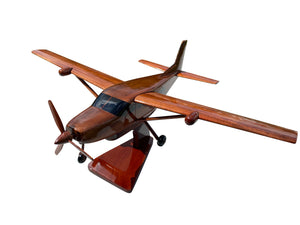Cessna Caravan Mahogany Wood Desktop Airplanes Model
