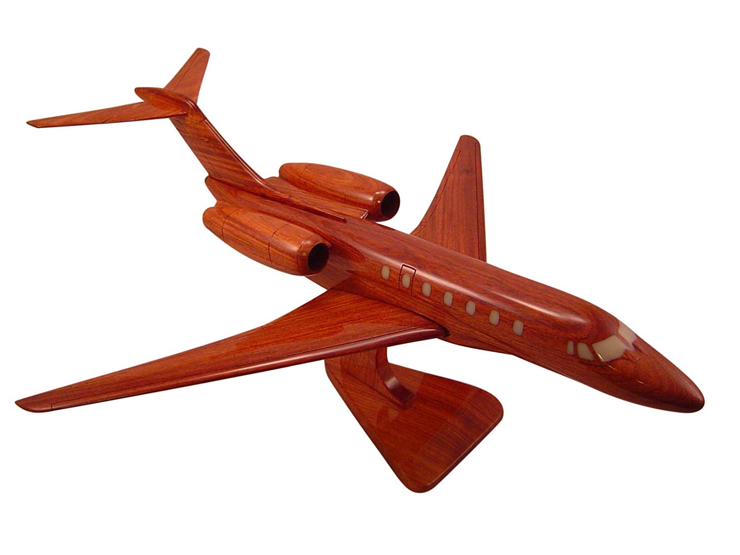 Cessna Citation 10 Mahogany Wood Desktop Airplane Model