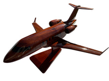 Load image into Gallery viewer, Bombardier Challenger 604 Mahogany Wood Desktop Airplane Model