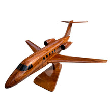 Load image into Gallery viewer, Citation 650 Mahogany Wood Desktop Airplane Model
