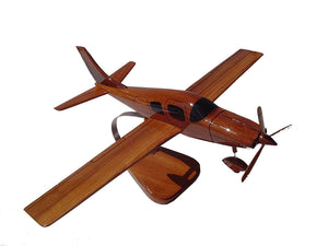 Columbia 350 Mahogany Wood Desktop Airplane Model