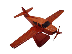 Commander 112 Mahogany Wood Desktop Airplane Model