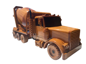 Concrete Mixer Mahogany Wood Desktop Cars & trucks Model