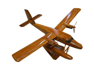 DHC6 Twin Otter Mahogany Wood Desktop Airplane Model