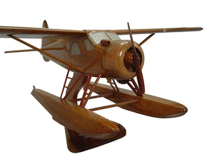 DHC2 on floats Mahogany Wood Desktop Airplane Model