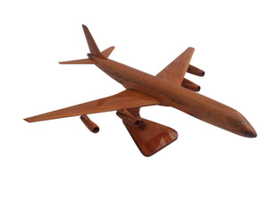 Douglas DC8 Mahogany Wood Desktop Airplane Model