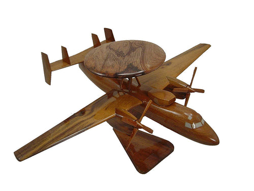 E2C Hawkeye Mahogany Wood Desktop Airplane Model