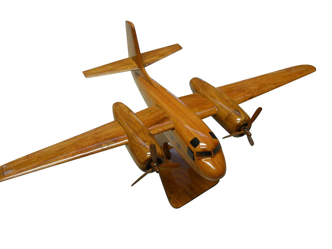 E2 Mahogany Wood Desktop Airplane Model