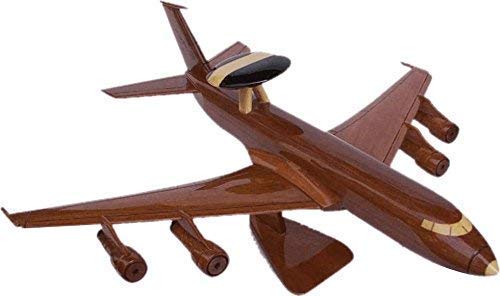 E3 AWACS Big Eye Mahogany Wood Desktop Airplane Model