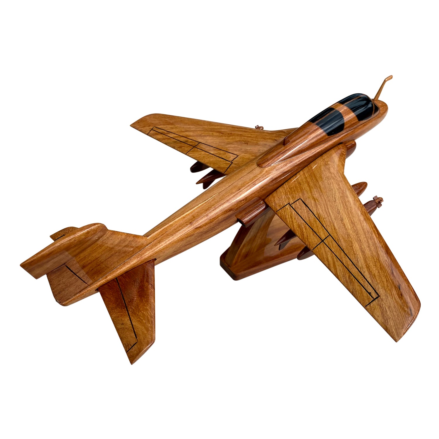 EA6B Prowler Mahogany Wood Desktop Airplane Model