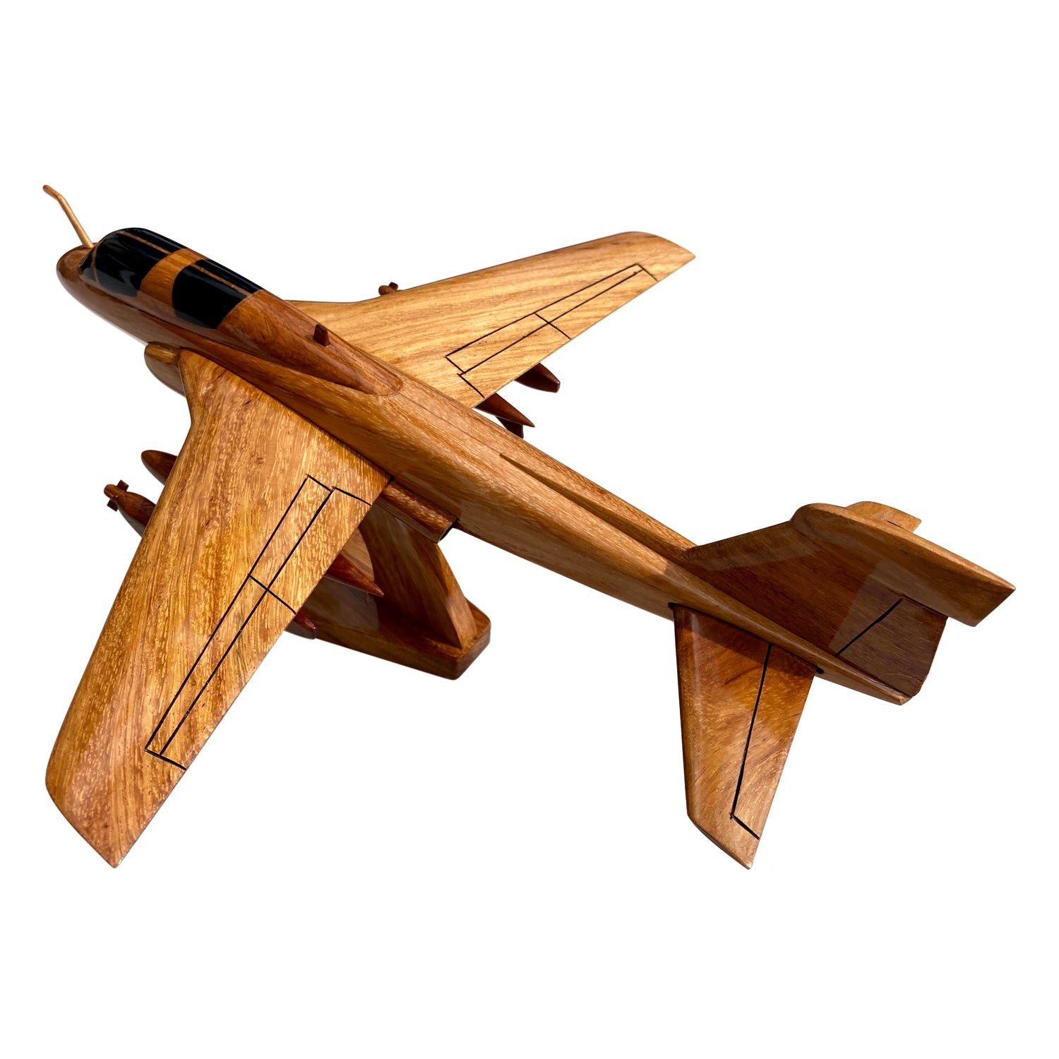 EA6B Prowler Mahogany Wood Desktop Airplane Model