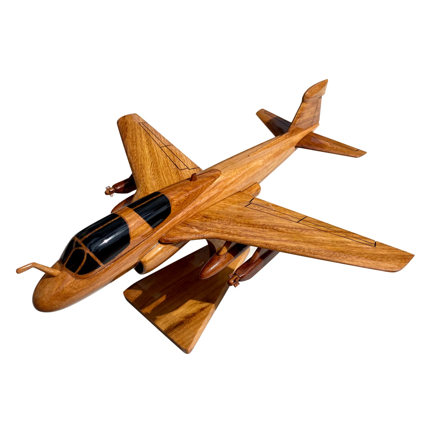 EA6B Prowler Mahogany Wood Desktop Airplane Model