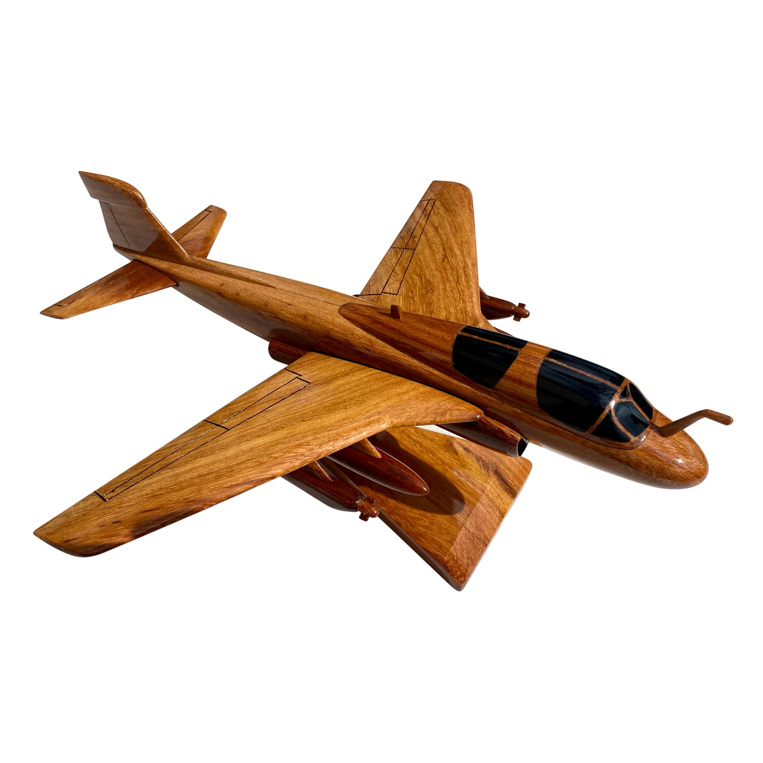 EA6B Prowler Mahogany Wood Desktop Airplane Model