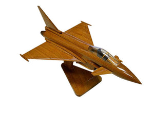 EF2000 Mahogany Wood Desktop Airplane Model