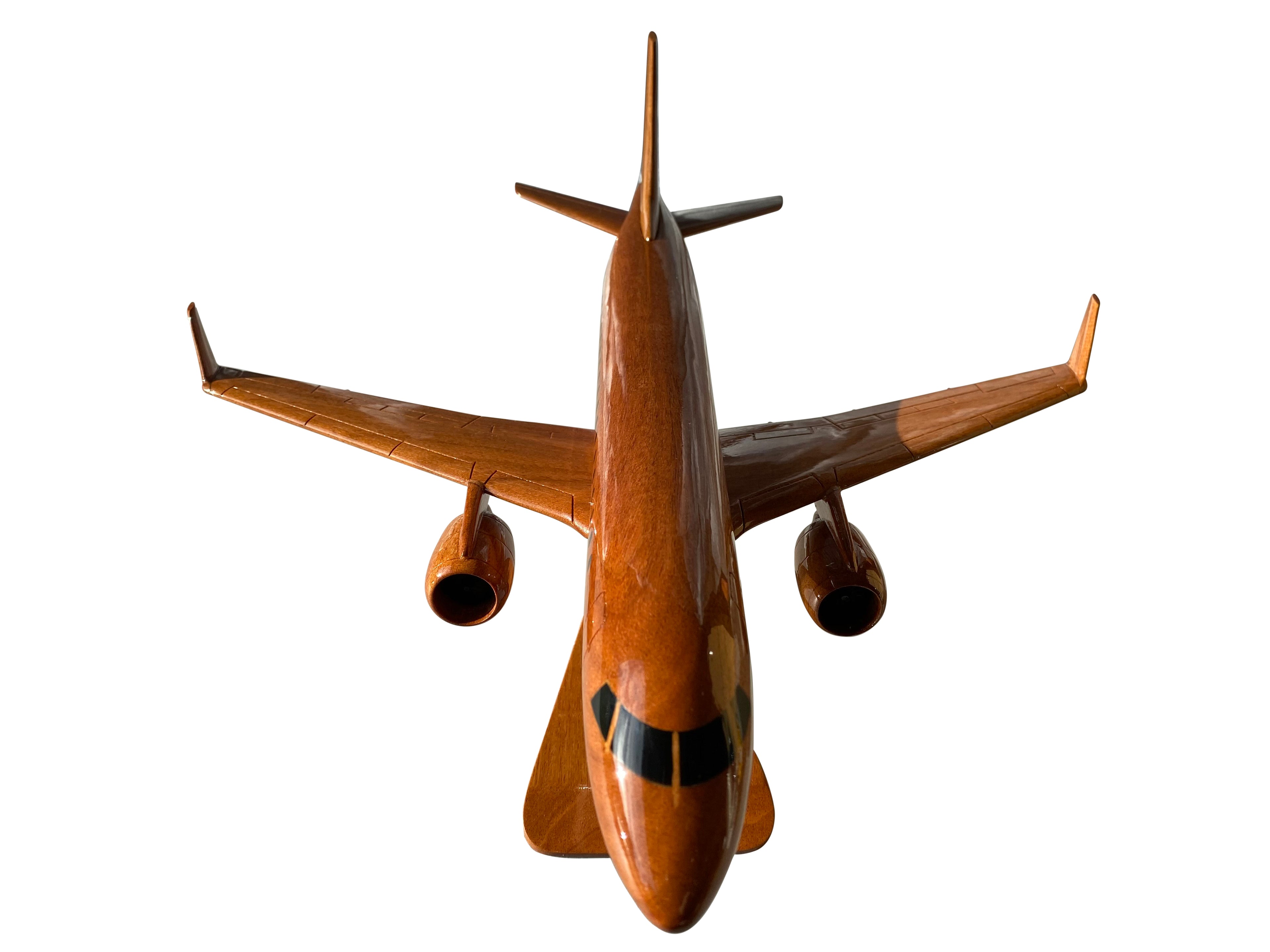 ERJ175 Mahogany Wood Desktop Airplane Model