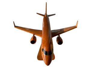 ERJ175 Mahogany Wood Desktop Airplane Model