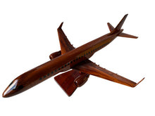 Load image into Gallery viewer, ERJ190 Mahogany Wood Desktop Airplane Model