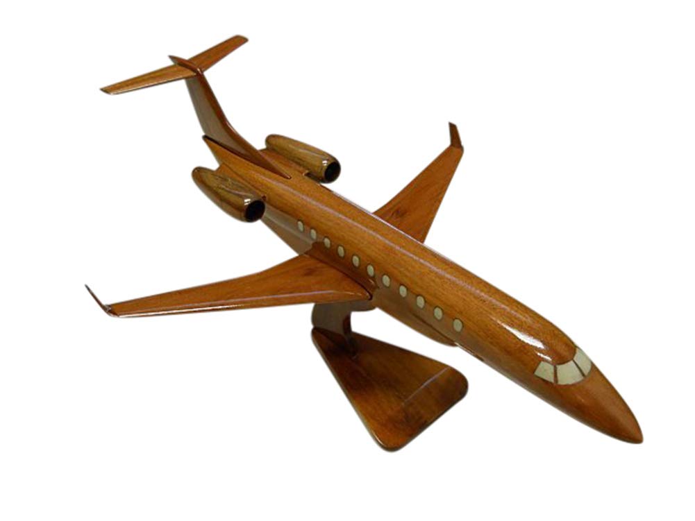 Embraer Legacy 600 Mahogany Wood Desktop Airplane Model