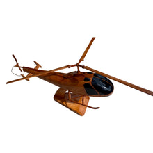 Load image into Gallery viewer, F28 Enstrom 280 Mahogany Wood Desktop Helicopter Model