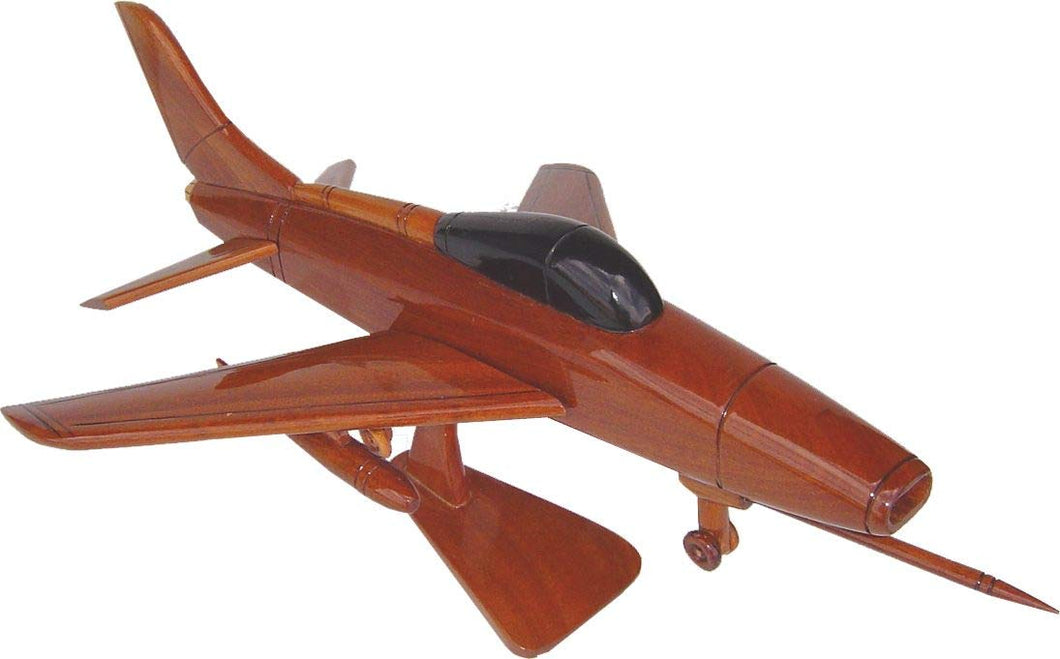 F100C Super Saber Mahogany Wood Desktop Airplane Model