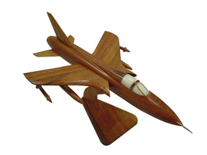 F105 Thunderchief Mahogany Wood Desktop Airplane Model