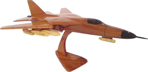F111 Aardvark Mahogany Wood Desktop Airplane Model