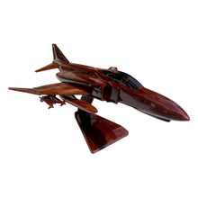 Load image into Gallery viewer, F4 Phantom Mahogany Wood Desktop Airplane Model