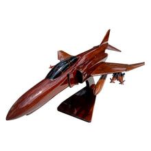 Load image into Gallery viewer, F4 Phantom Mahogany Wood Desktop Airplane Model