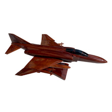 Load image into Gallery viewer, F4 Phantom Mahogany Wood Desktop Airplane Model