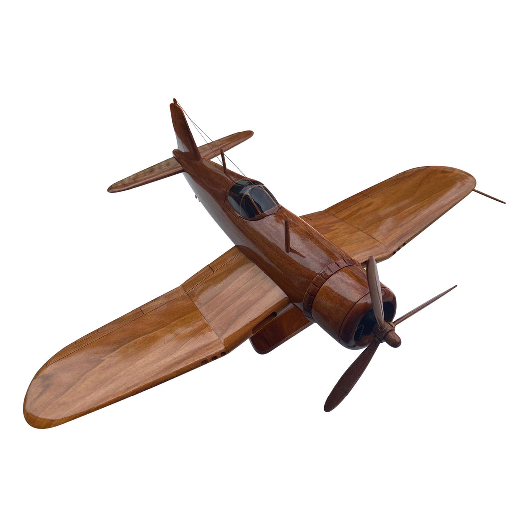 F4U Corsair Mahogany Wood Desktop Airplane Model