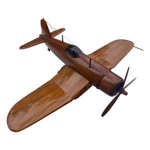 F4U Corsair Mahogany Wood Desktop Airplane Model