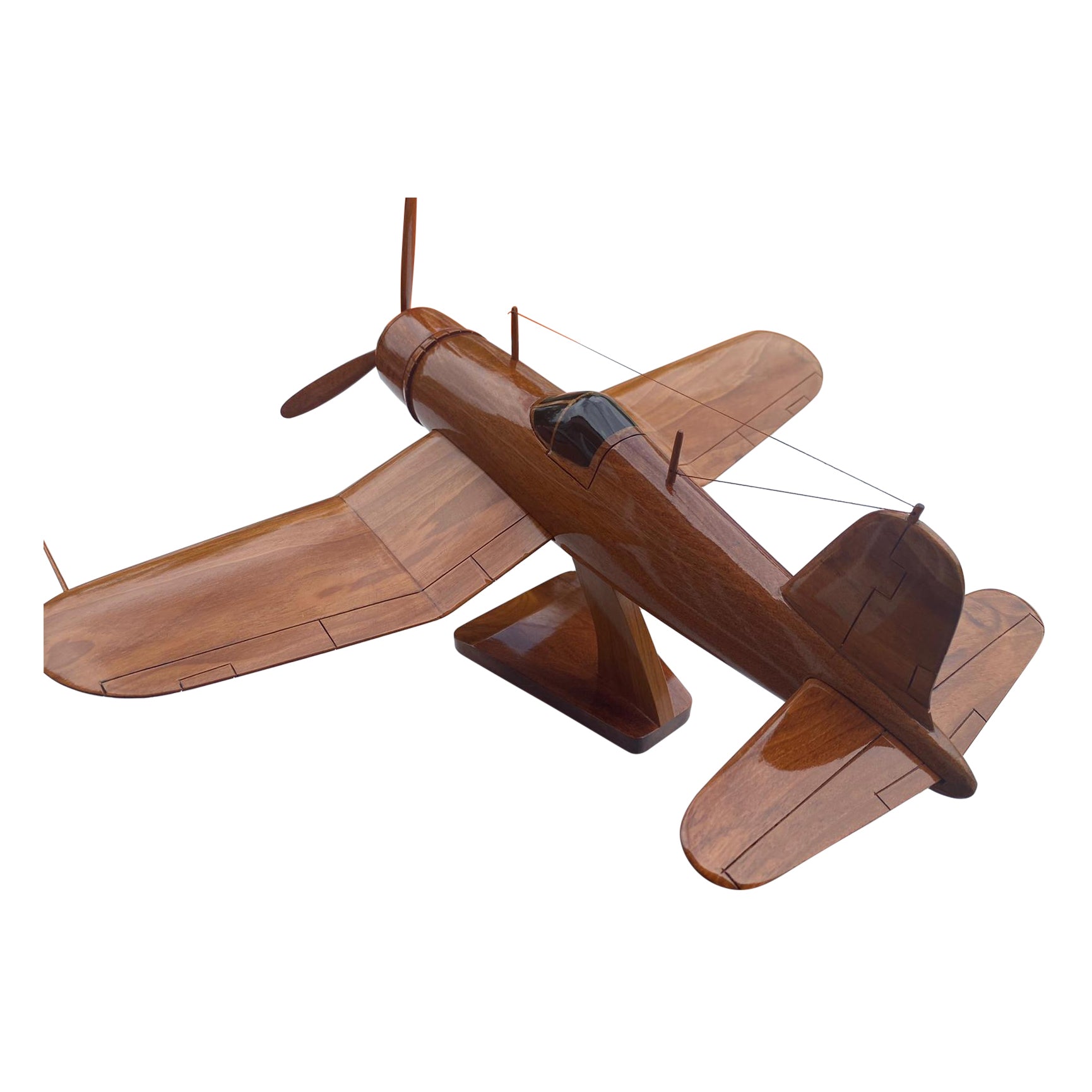 F4U Corsair Mahogany Wood Desktop Airplane Model