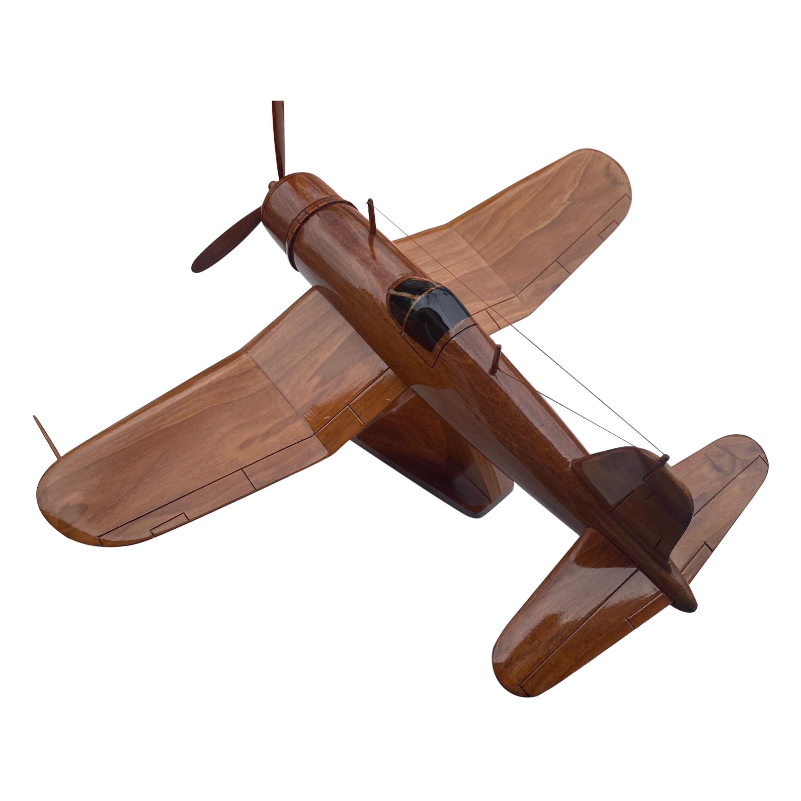 F4U Corsair Mahogany Wood Desktop Airplane Model