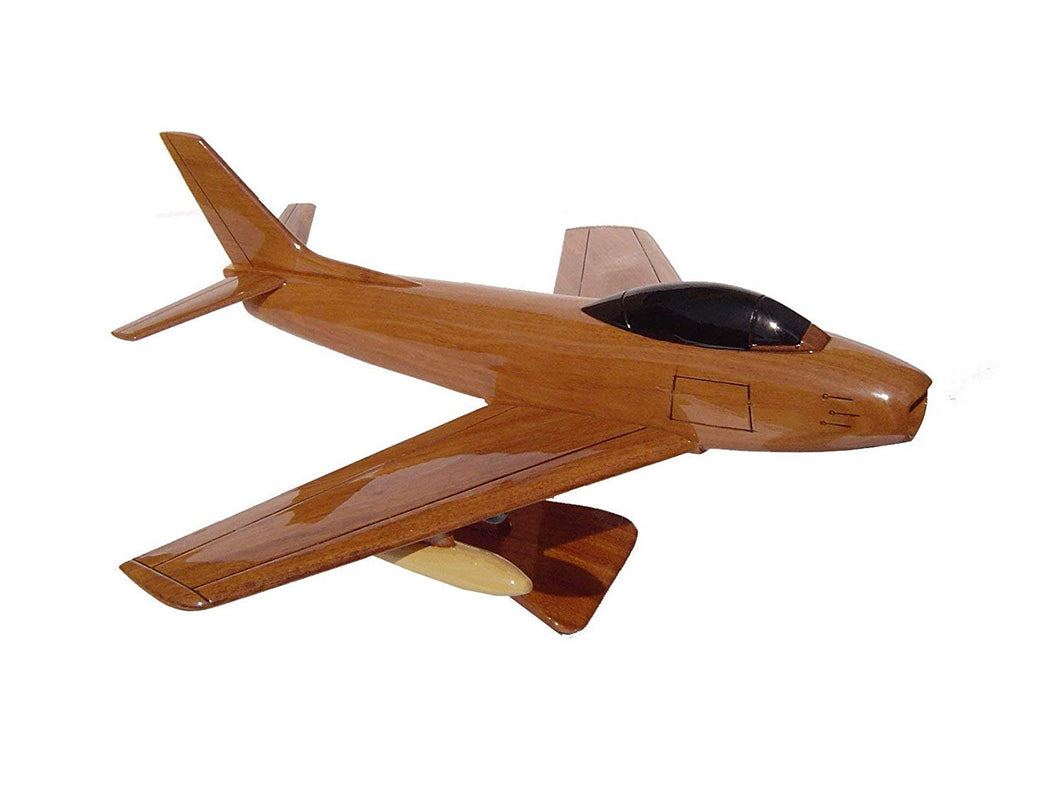 F86 Saber Mahogany Wood Desktop Airplane Model