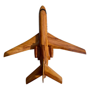 Falcon 50 Mahogany Wood Desktop Airplanes Model